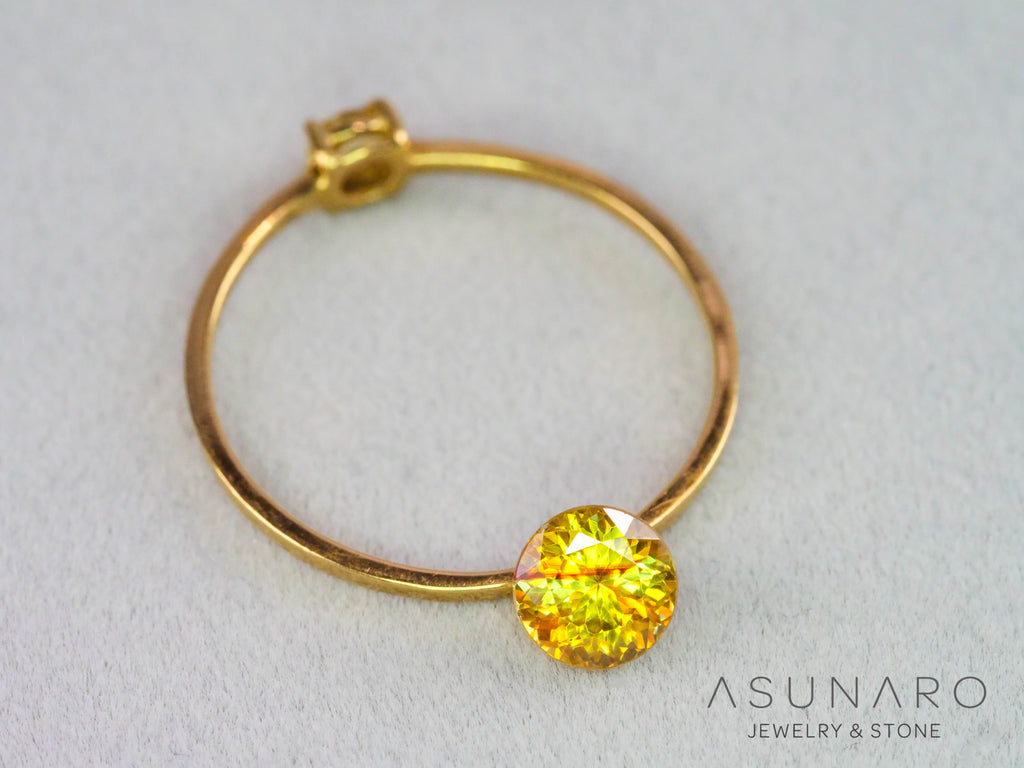 バイカラースファレライト ラウンドカット スペイン産 　0.72ct【260407-3291】