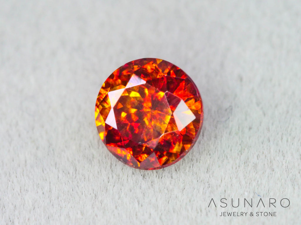 バイカラースファレライト ラウンドカット スペイン産 　0.49ct【260407-3292】