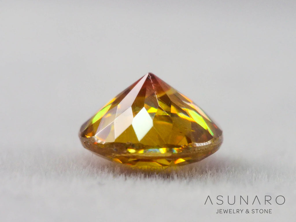 バイカラースファレライト ラウンドカット スペイン産 　0.52ct【260407-3293】