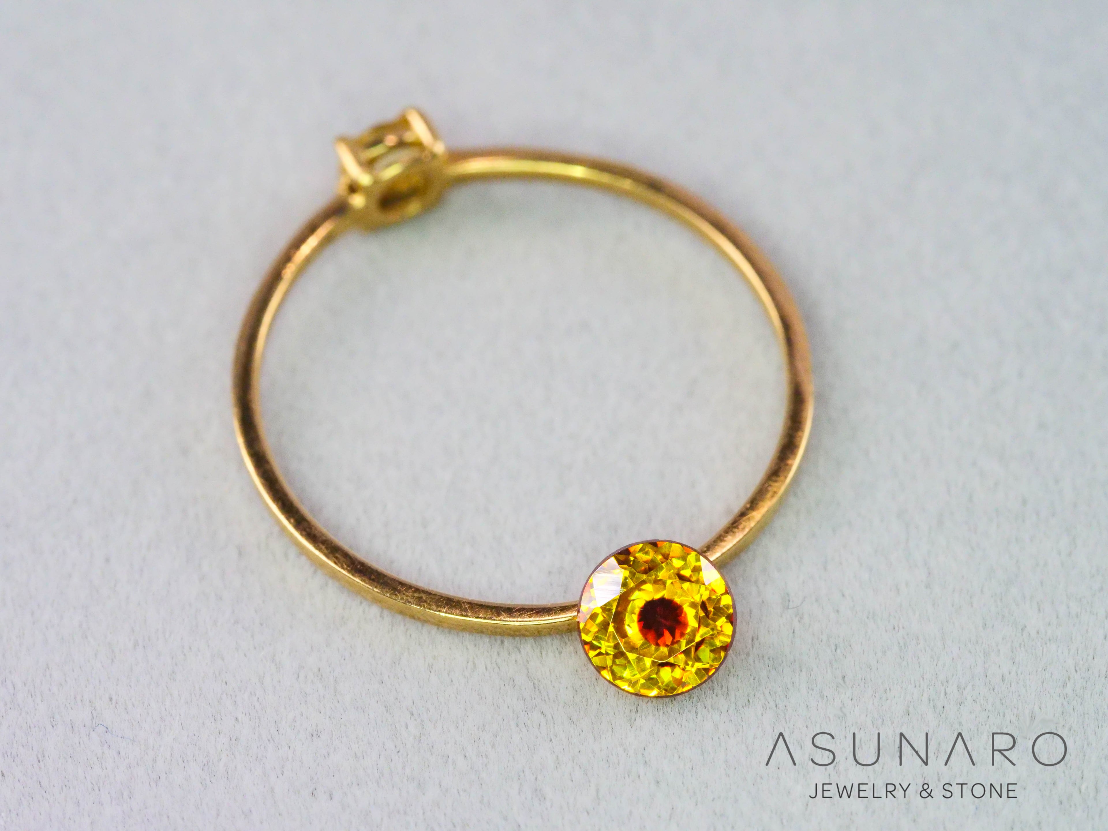 バイカラースファレライト ラウンドカット スペイン産 　0.52ct【260407-3293】