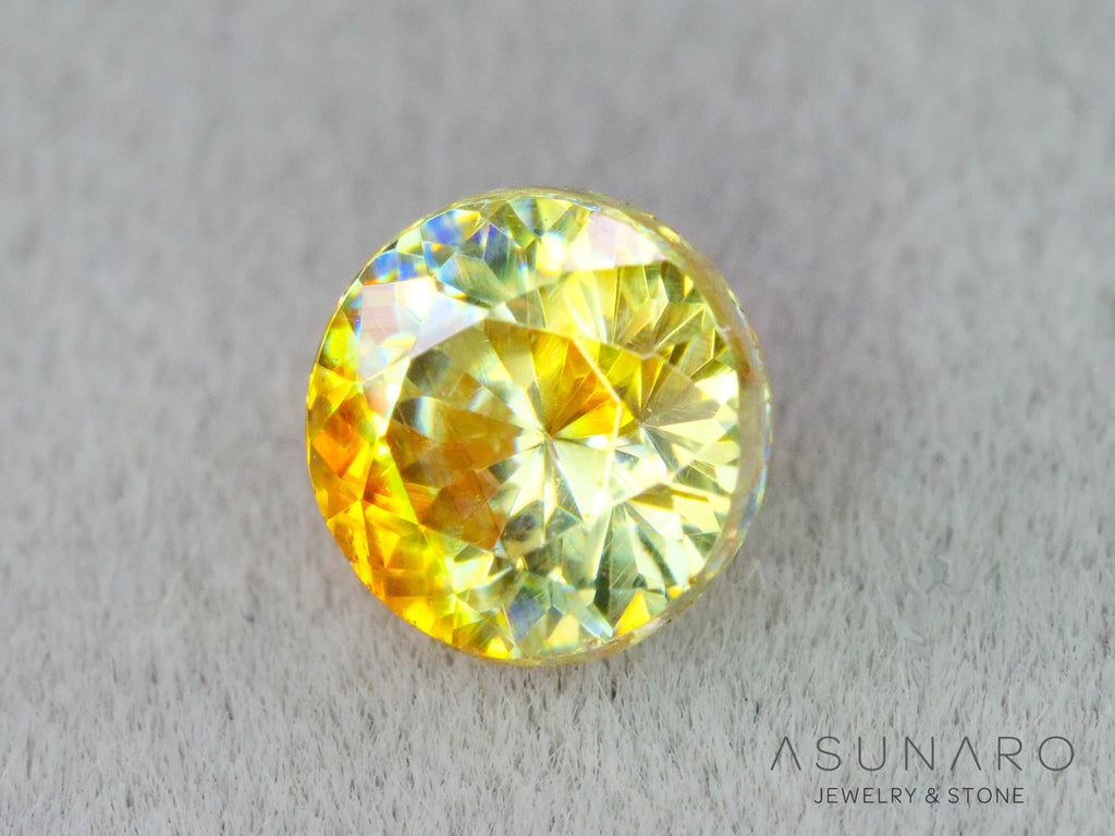 バイカラースファレライト ラウンドカット スペイン産 　0.52ct【260407-3294】