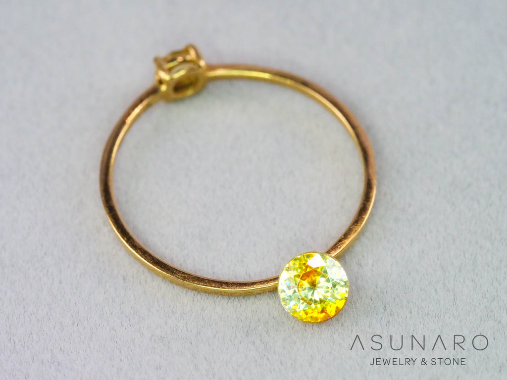 バイカラースファレライト ラウンドカット スペイン産 　0.52ct【260407-3294】