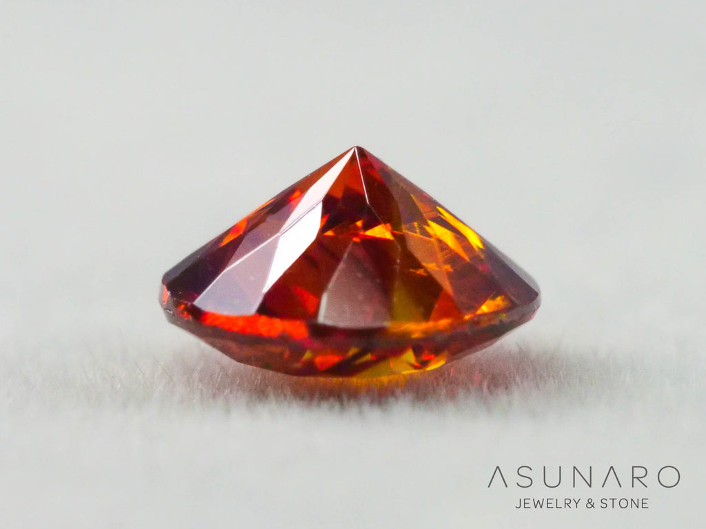 バイカラースファレライト ラウンドカット スペイン産 　0.43ct【260407-3295】