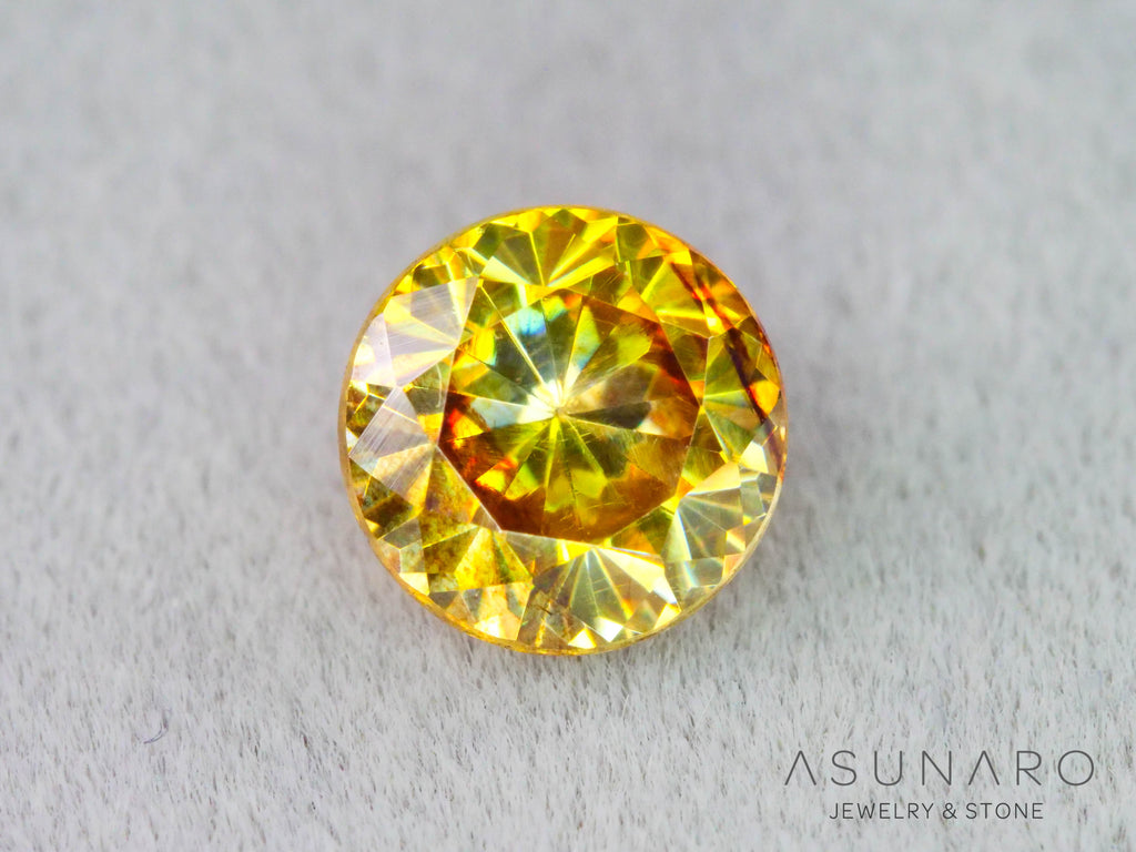 バイカラースファレライト ラウンドカット スペイン産 　0.72ct【260407-3296】