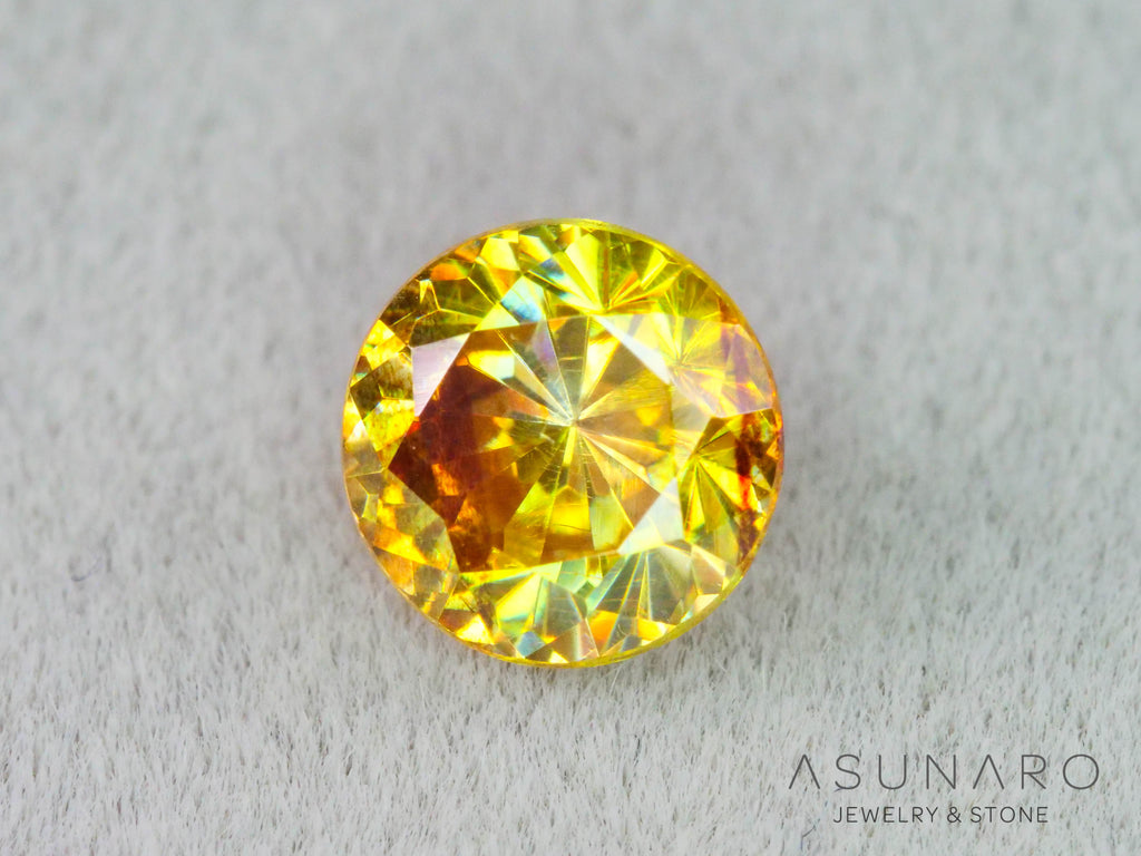 バイカラースファレライト ラウンドカット スペイン産 　0.72ct【260407-3296】