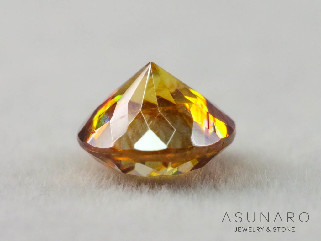 バイカラースファレライト ラウンドカット スペイン産 　0.72ct【260407-3296】