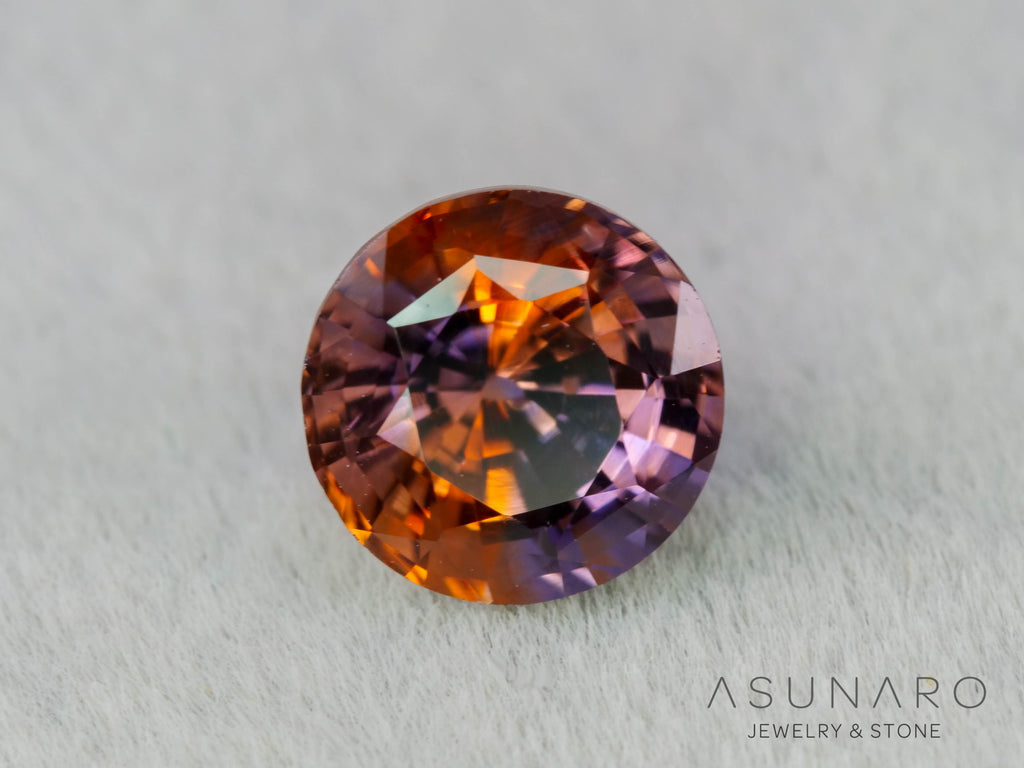 トワイライトバイカラーサファイア　ラウンドカット　スリランカ産　1.34ct【260703-3359】