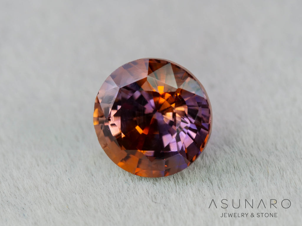 トワイライトバイカラーサファイア　ラウンドカット　スリランカ産　1.34ct【260703-3359】