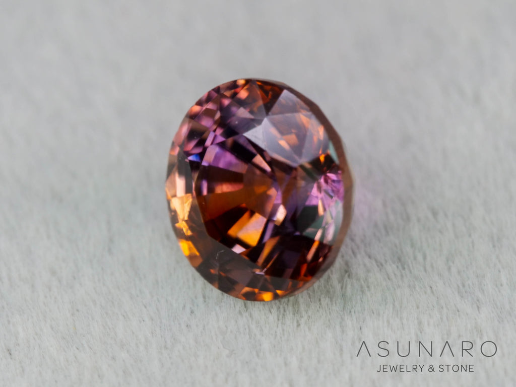 トワイライトバイカラーサファイア　ラウンドカット　スリランカ産　1.34ct【260703-3359】