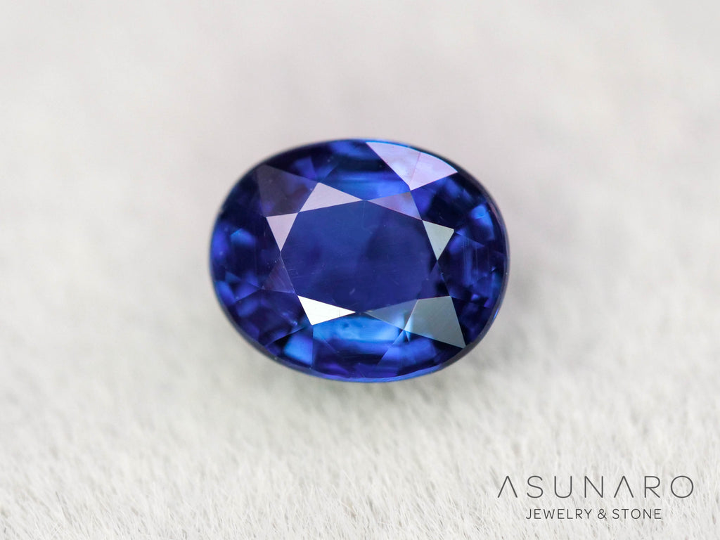 非加熱コーンフラワーサファイア　オーバルカット　カシミール産　0.49ct【260703-3363】