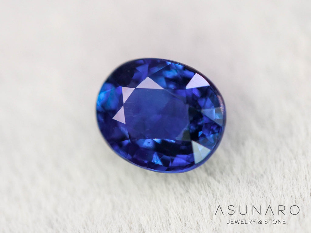 非加熱コーンフラワーサファイア　オーバルカット　カシミール産　0.49ct【260703-3363】