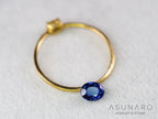 非加熱コーンフラワーサファイア　オーバルカット　カシミール産　0.49ct【260703-3363】