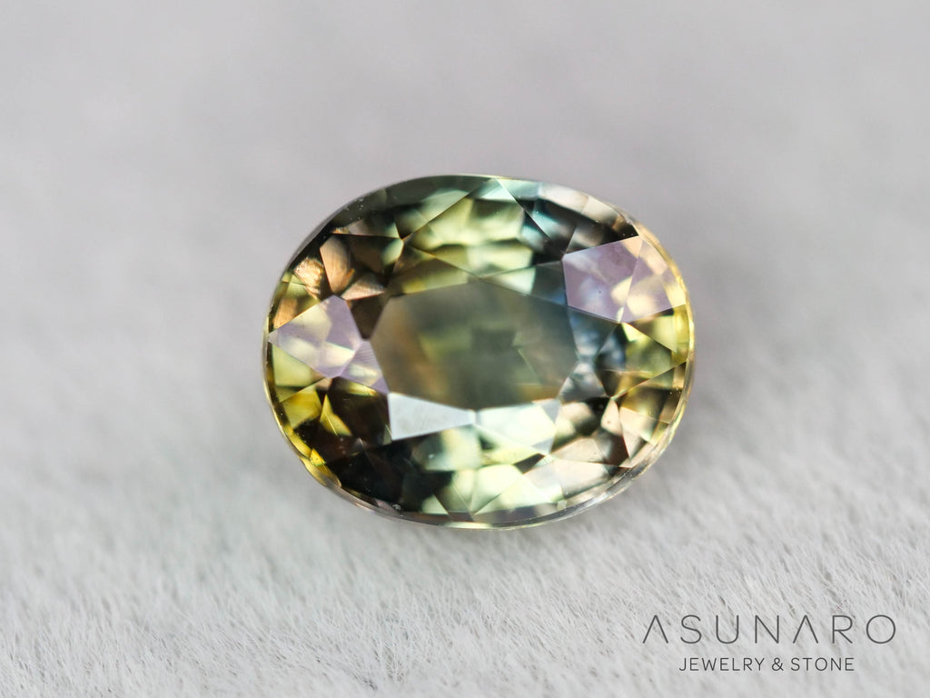 非加熱パーティーカラードサファイア　オーバルカット　スリランカ産　1.08ct【260703-3364】