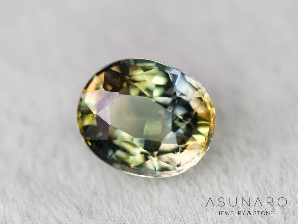 非加熱パーティーカラードサファイア　オーバルカット　スリランカ産　1.08ct【260703-3364】