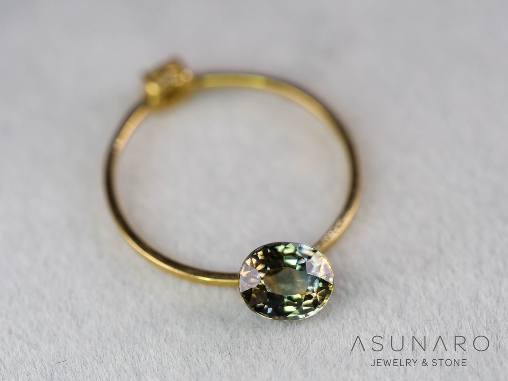非加熱パーティーカラードサファイア　オーバルカット　スリランカ産　1.08ct【260703-3364】