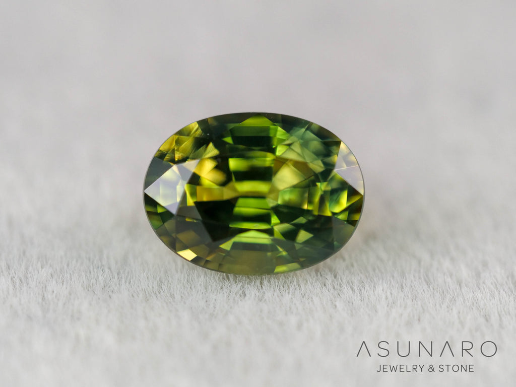 非加熱バイカラーサファイア　オーバルカット　スリランカ産　1.20ct【260703-3365】