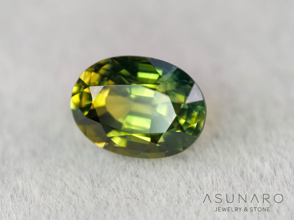 非加熱バイカラーサファイア　オーバルカット　スリランカ産　1.20ct【260703-3365】