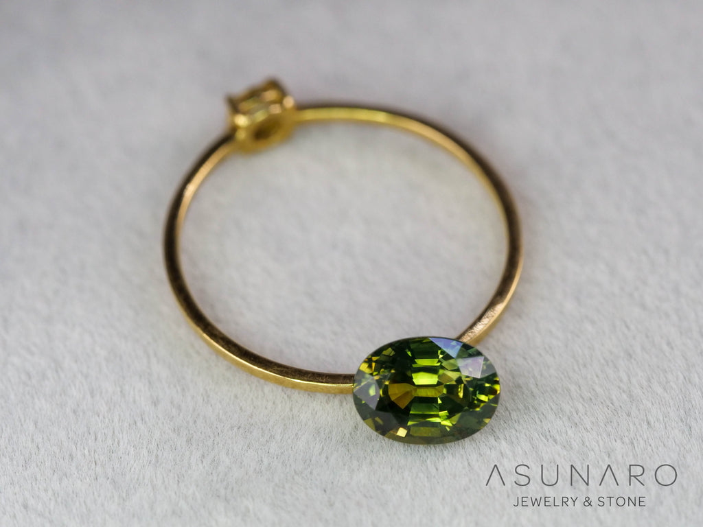 非加熱バイカラーサファイア　オーバルカット　スリランカ産　1.20ct【260703-3365】