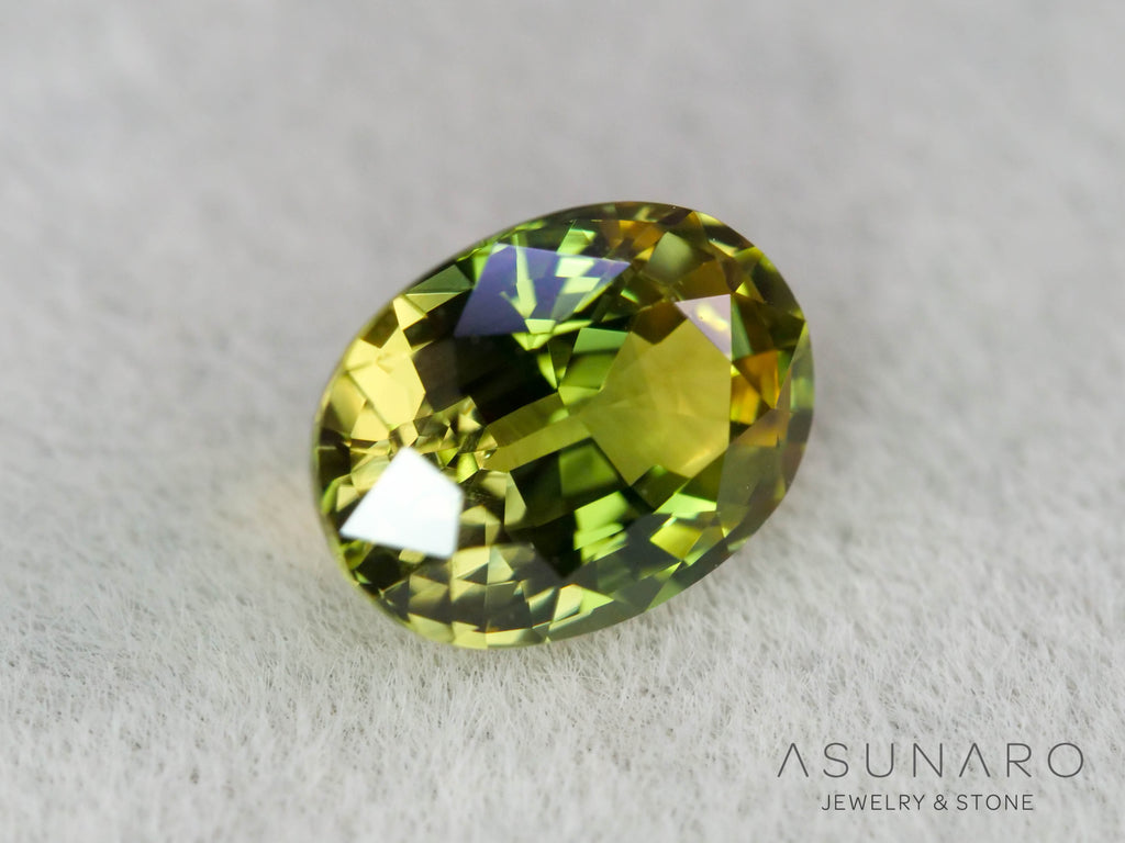 非加熱バイカラーサファイア　オーバルカット　スリランカ産　1.38ct【260703-3366】