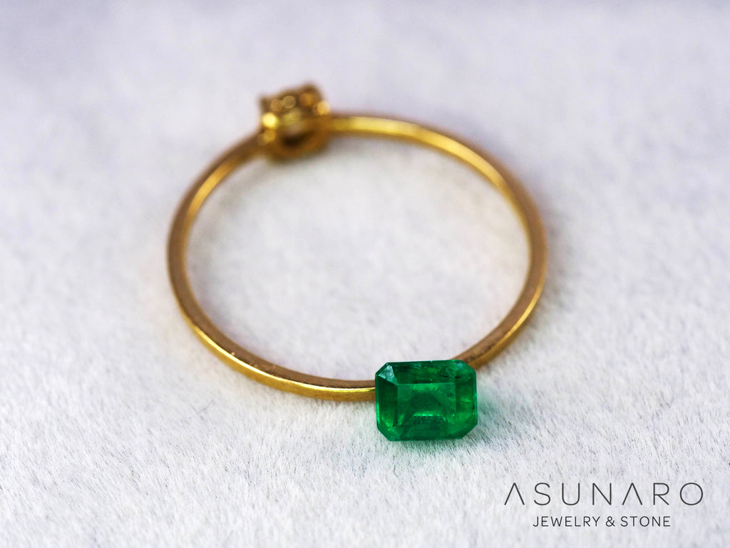 エメラルド　コロンビア産　エメラルドカット　0.39ct【240717-3391】