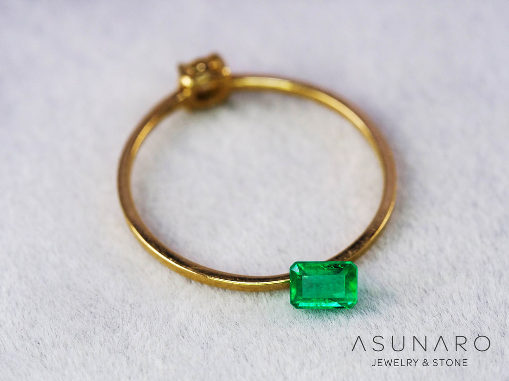 エメラルド　コロンビア産　エメラルドカット　0.23ct【240717-3393】