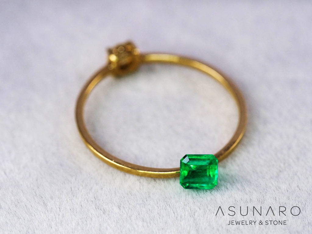 エメラルド　コロンビア産　エメラルドカット　0.25ct【240717-3397】
