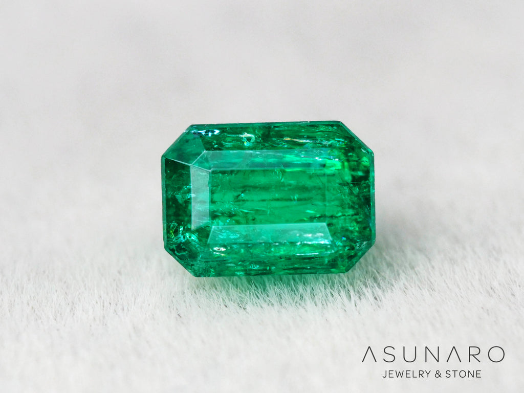 エメラルド　コロンビア産　エメラルドカット　0.42ct【240717-3398】