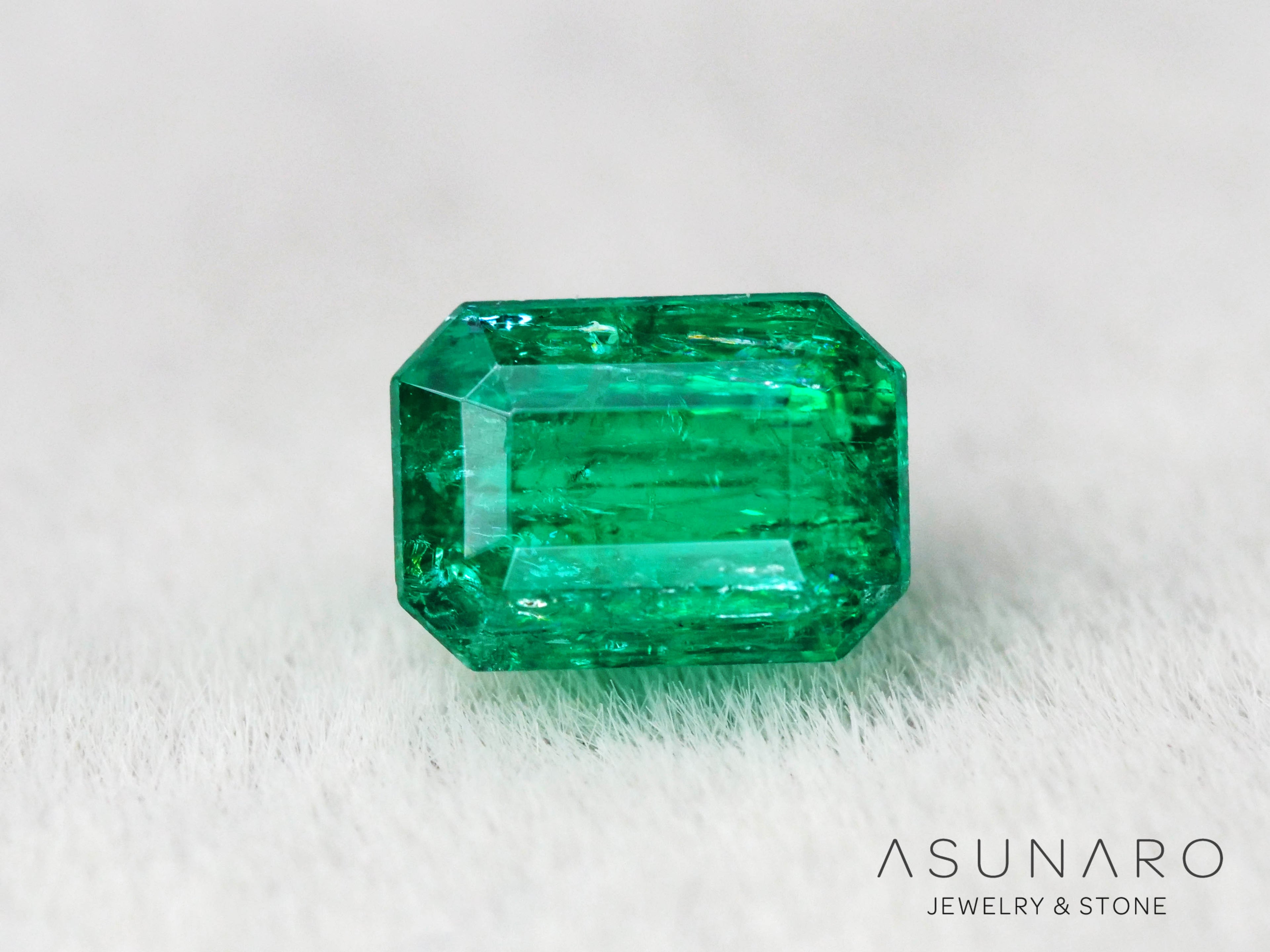 エメラルド　コロンビア産　エメラルドカット　0.42ct【240717-3398】