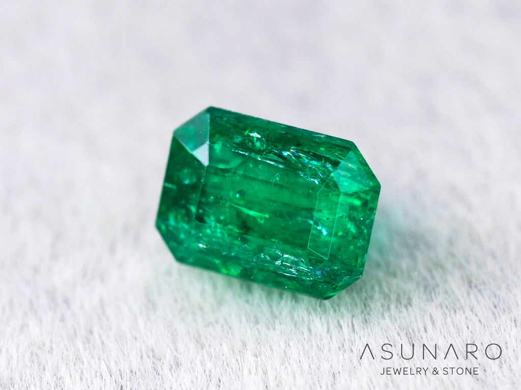 エメラルド　コロンビア産　エメラルドカット　0.42ct【240717-3398】
