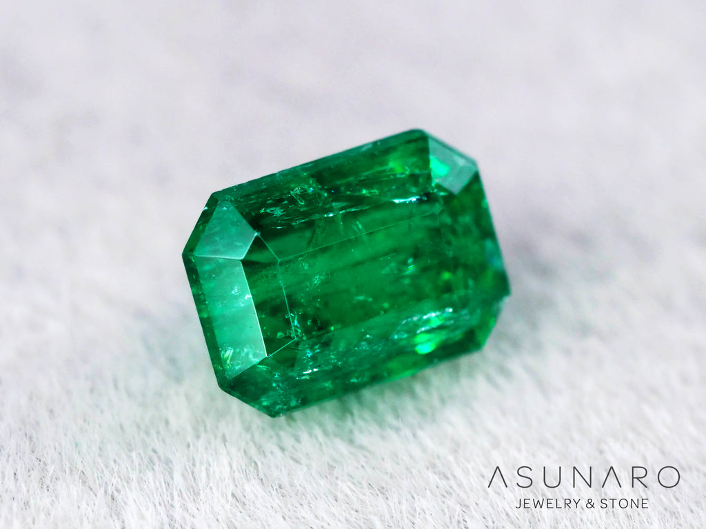 エメラルド　コロンビア産　エメラルドカット　0.42ct【240717-3398】