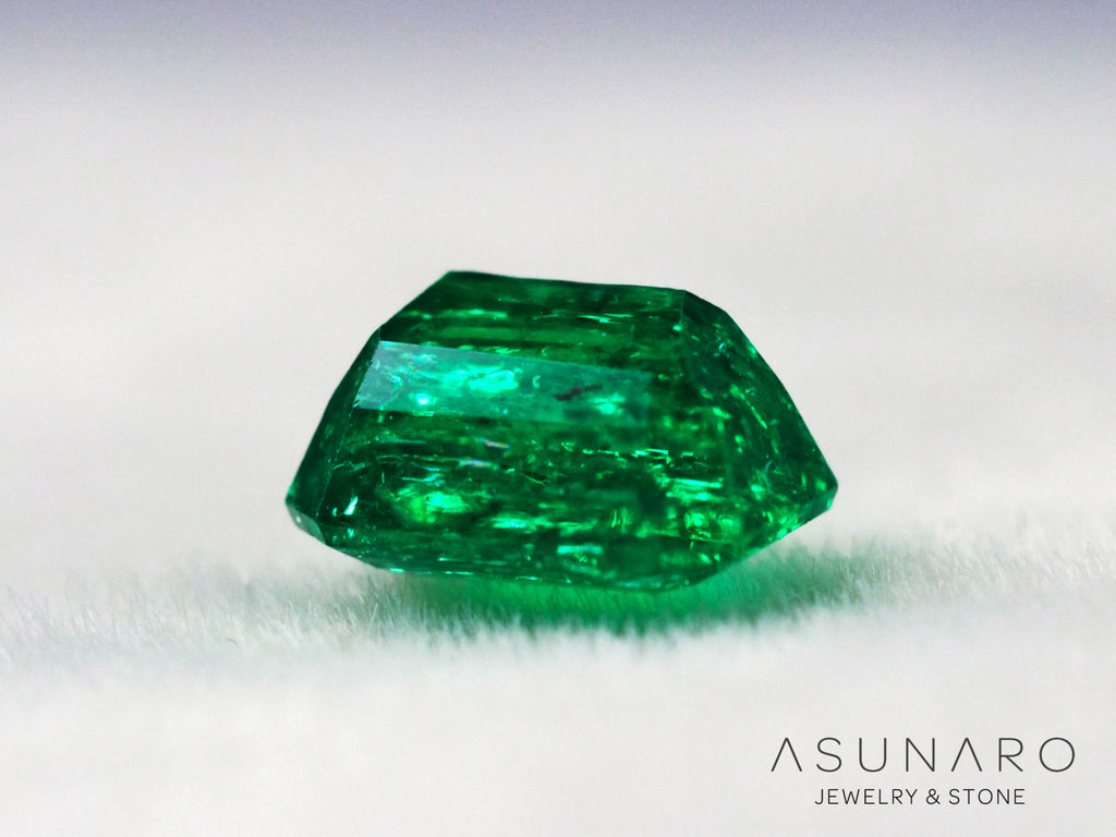 エメラルド　コロンビア産　エメラルドカット　0.42ct【240717-3398】