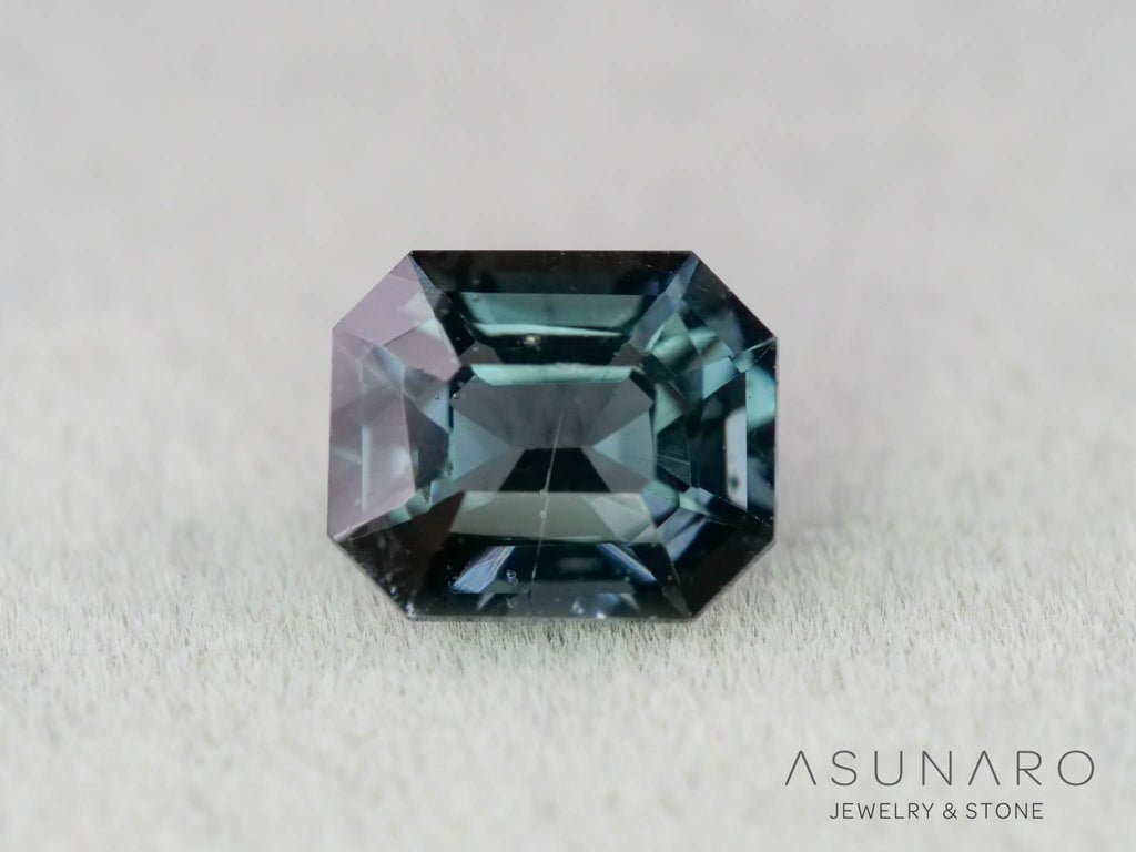 ティールブルースピネルスピネル 　エメラルドカット　スリランカ産　0.96ct　【260817-3452】