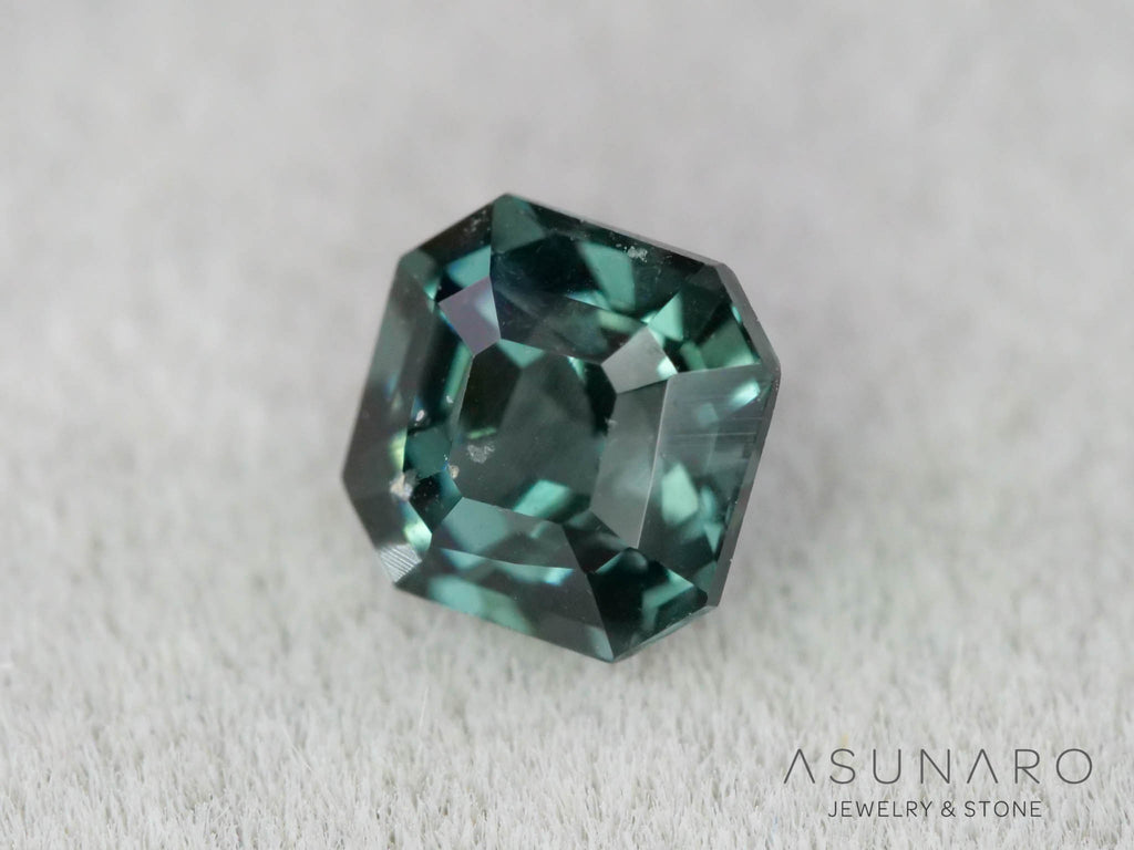 ティールブルースピネル 　エメラルドカット　スリランカ産　0.42ct　【260817-3458】