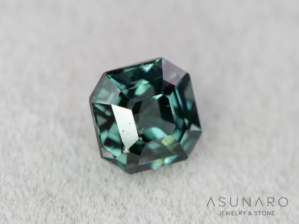 ティールブルースピネル 　エメラルドカット　スリランカ産　0.42ct　【260817-3458】