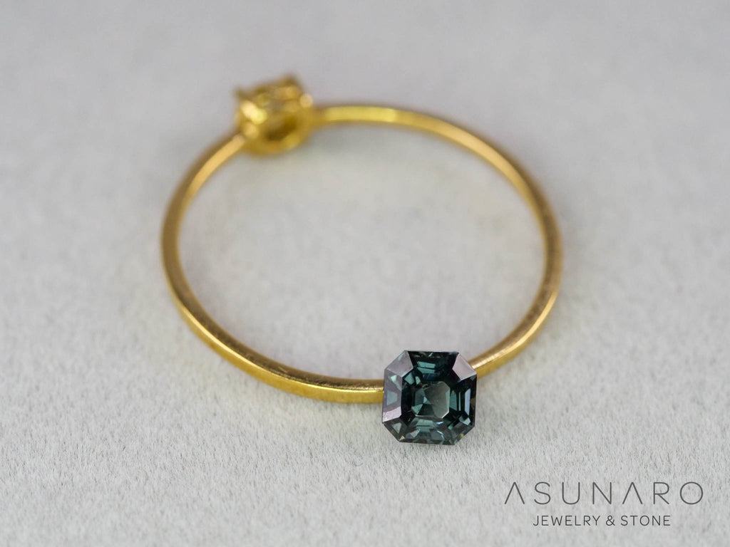 ティールブルースピネル 　エメラルドカット　スリランカ産　0.40ct　【260817-3459】