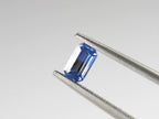 バイカラーサファイア エメラルドカット スリランカ産0.38ct【bs210703-428】