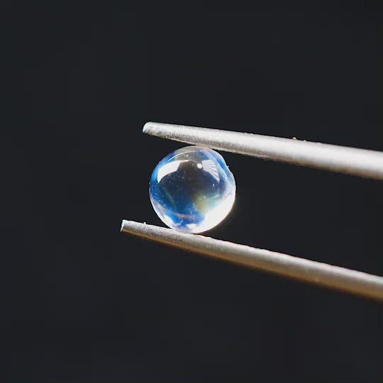 アンデシンラブラドライト  ラウンドカボション　インド産　　0.45ct【211129-540】