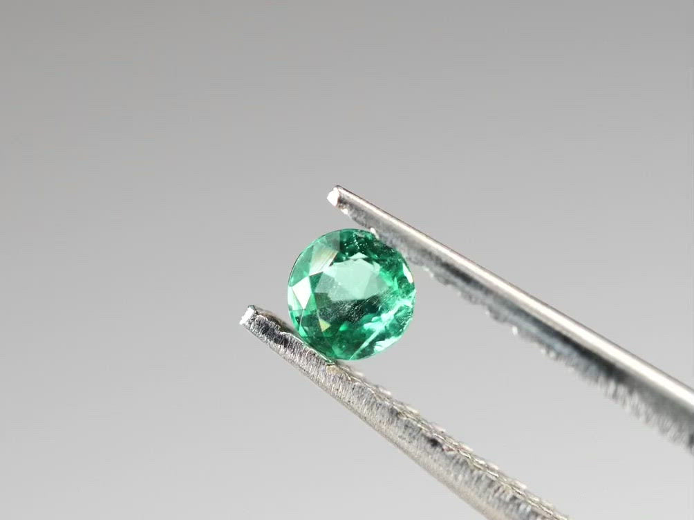 エメラルド ラウンドカット ブラジル産0.15ct【em210908-480】