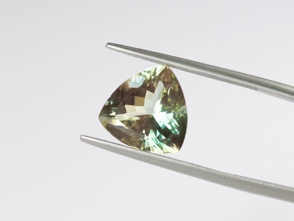 バイカラーオレゴンサンストーン トリリアントカット アメリカ産 3.61ct【os210621-241】