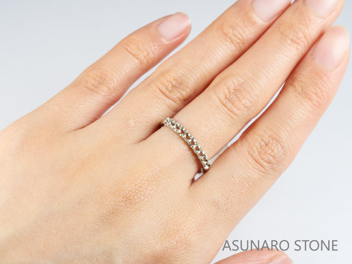 お仕立て用】空枠番号：2068C 2mm用 リング枠 ハーフエタニティ