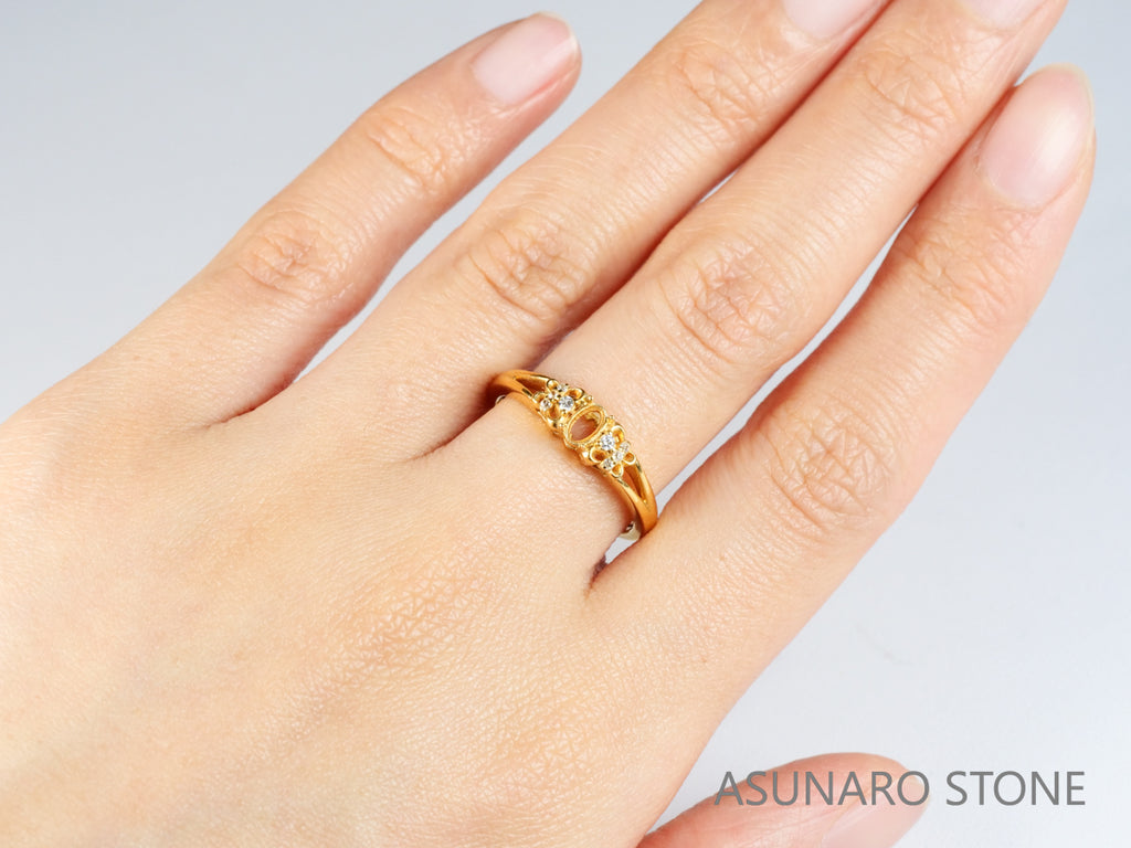 【お仕立て用】空枠番号：4608C  リング枠【オーダージュエリー用】