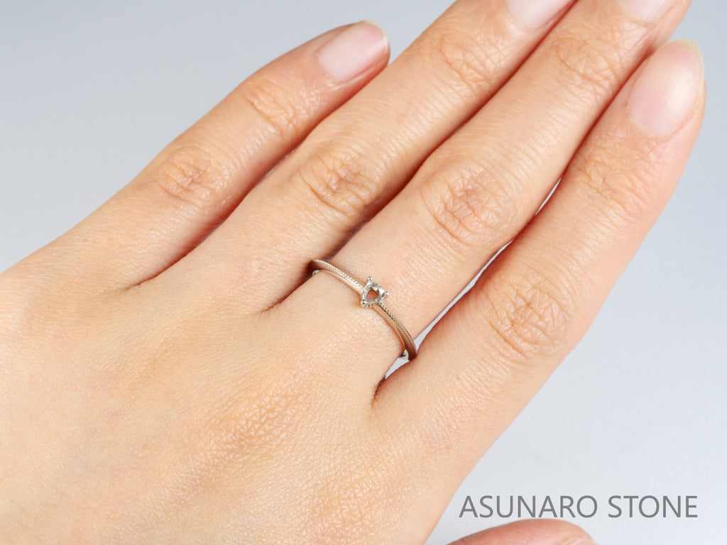 【お仕立て用】空枠番号：3357C  リング枠　ダイヤなし【オーダージュエリー用】