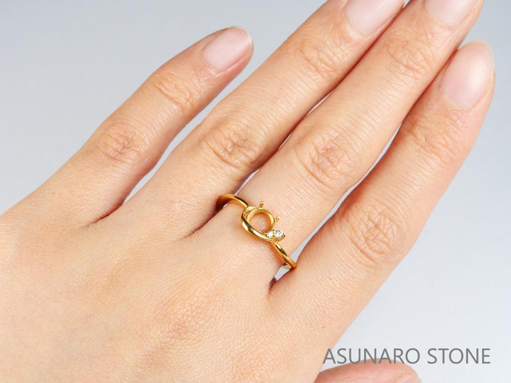 【お仕立て用】空枠番号：2132C  リング枠【オーダージュエリー用】