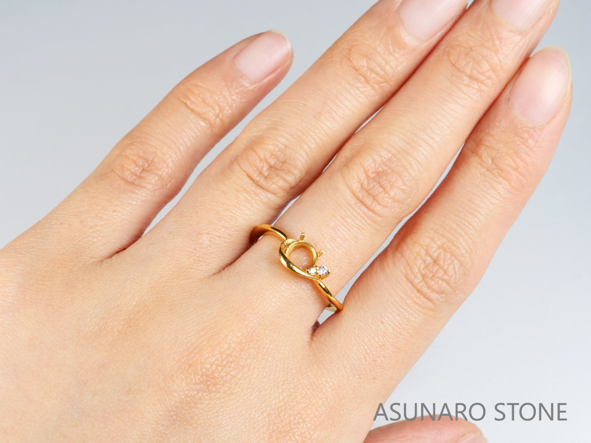 【お仕立て用】空枠番号：2132C  リング枠【オーダージュエリー用】