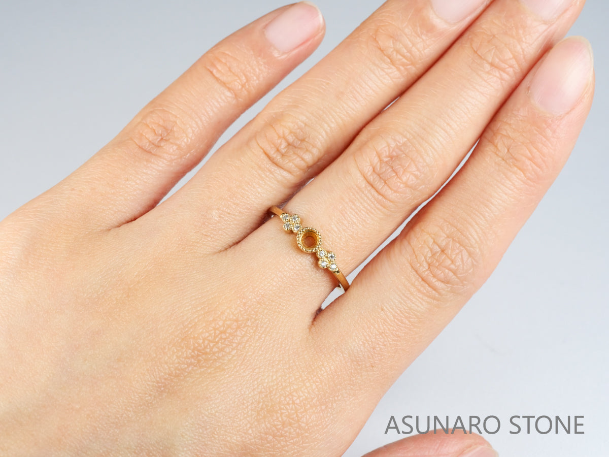 【お仕立て用】空枠番号：4203C  リング枠【オーダージュエリー用】