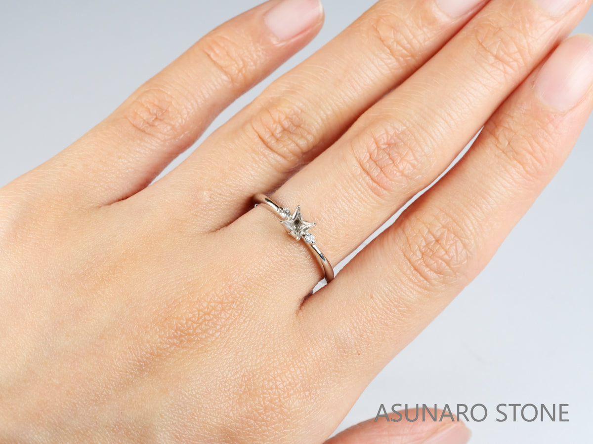 【お仕立て用】空枠番号：3856C　リング枠 【オーダージュエリー用】