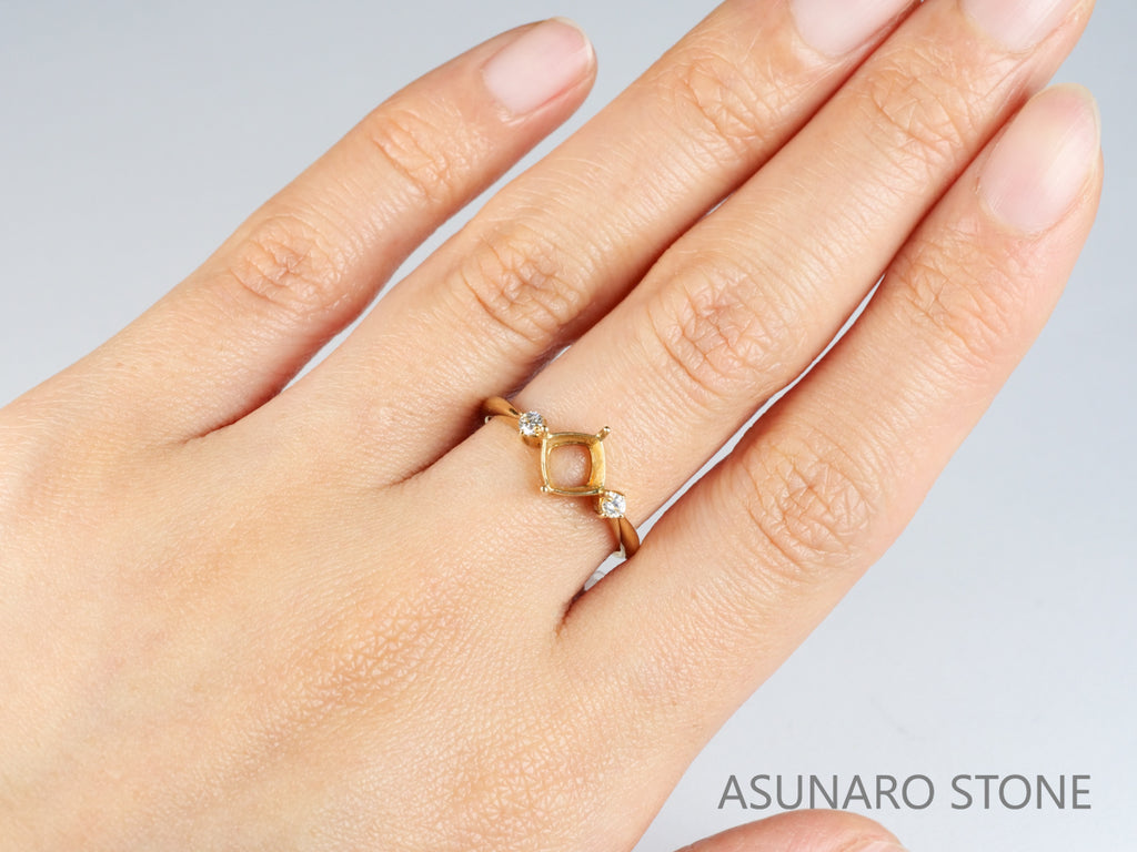 【お仕立て用】空枠番号：5487I　リング枠【オーダージュエリー用】