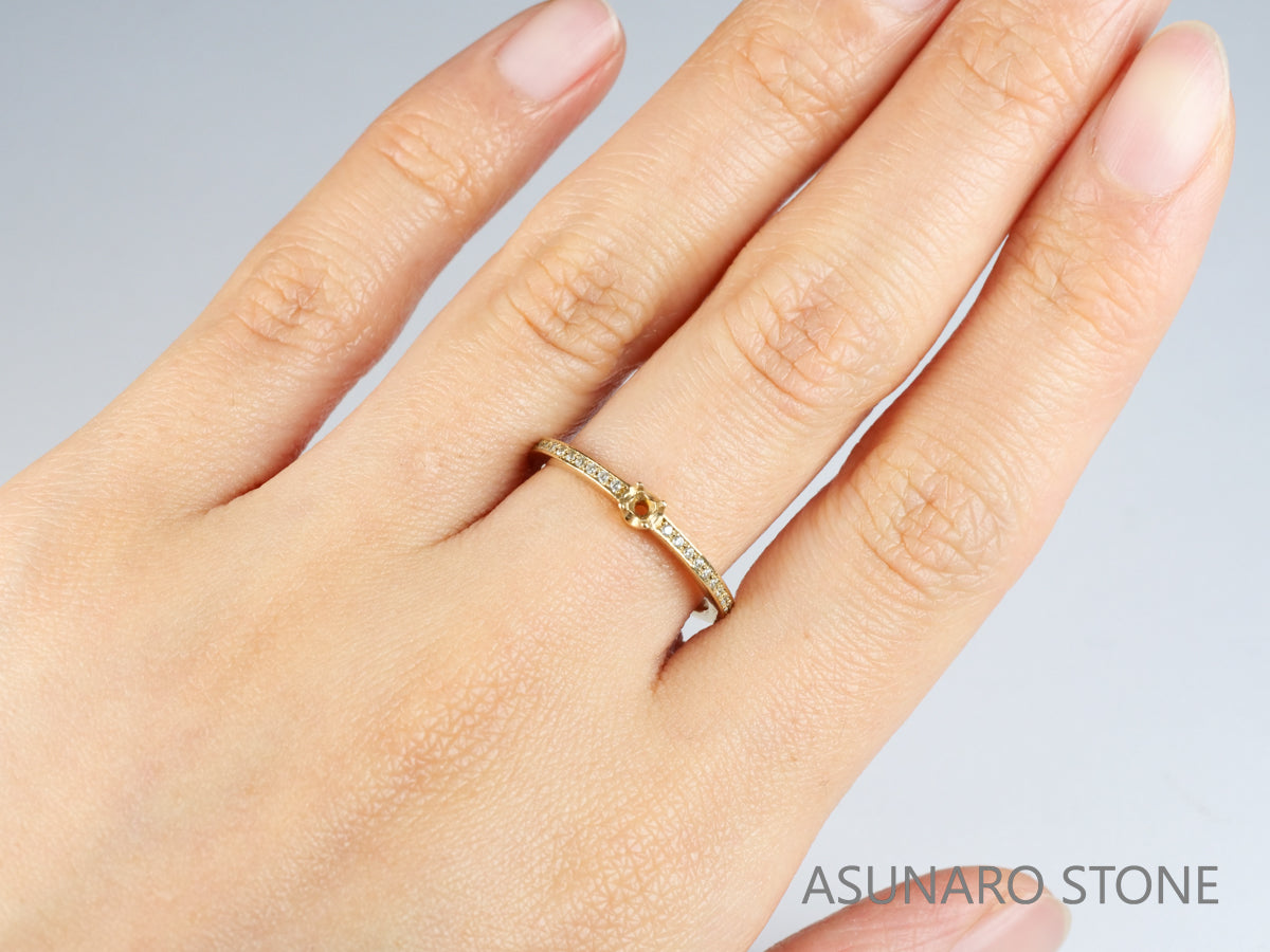 【お仕立て用】空枠番号：4492C リング枠【オーダージュエリー用】