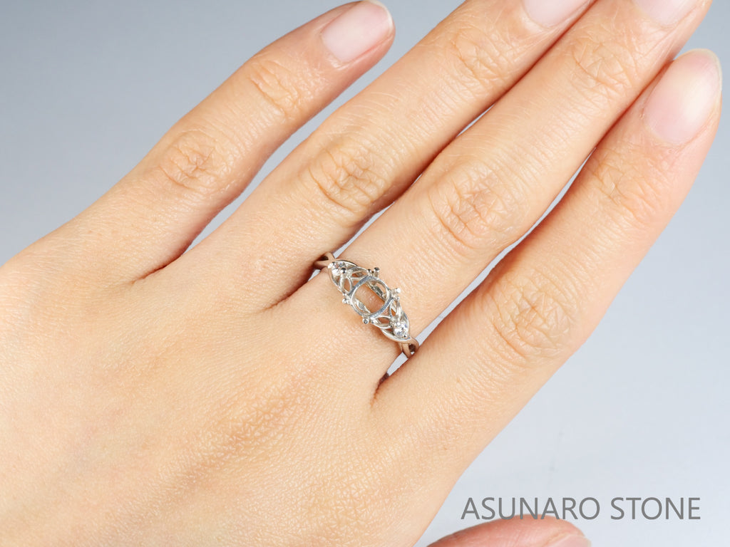 【お仕立て用】空枠番号：5151I　リング枠【オーダージュエリー用】