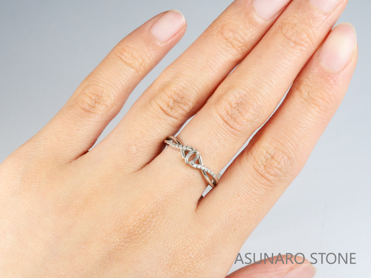 【お仕立て用】空枠番号：4606C リング枠【オーダージュエリー用】